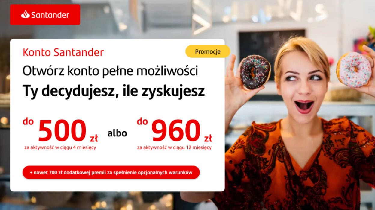 santander do 1660 zł za konto